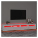 vidaXL TV skrinka s LED svetlami biela 240x35x40 cm