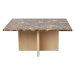 Hnedý mramorový konferenčný stolík 90x90 cm Brooksville - Rowico