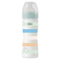 Chicco fľaša dojčenská Well being silikón chlapec zelená 250 ml