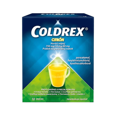 COLDREX Horúci nápoj citrón 10 vrecúšok