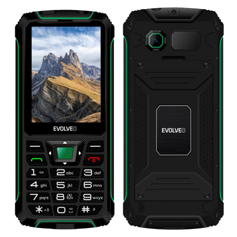 EVOLVEO StrongPhone W4, vodeodolný odolný telefón Dual SIM, čierno-zelený
