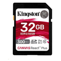 Kingston 32 GB Canvas React Plus SDHC UHS-II 300 R/260 W U3 V90 pre Full HD/4K/8K