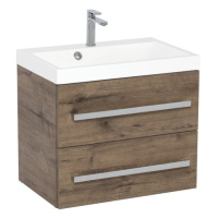 Kúpeľňová skrinka s umývadlom SAT Cube Way 60x40 cm dub wellington CUBE260ZDW