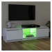 vidaXL TV skrinka s LED svetlami biela 120x30x35,5 cm