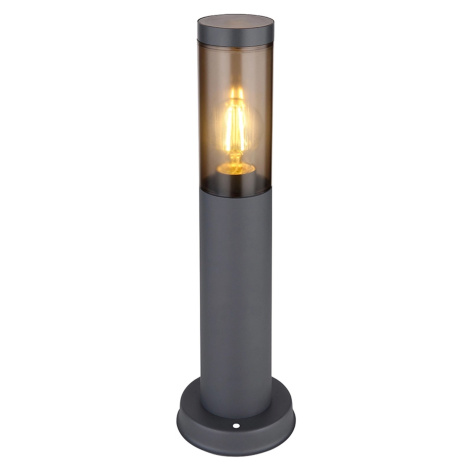 GLOBO Záhradná lampa BOSTON dymová E27 23 W pr. 127 x 450 mm