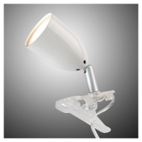 Moderná upínacia LED lampa LEO v bielej