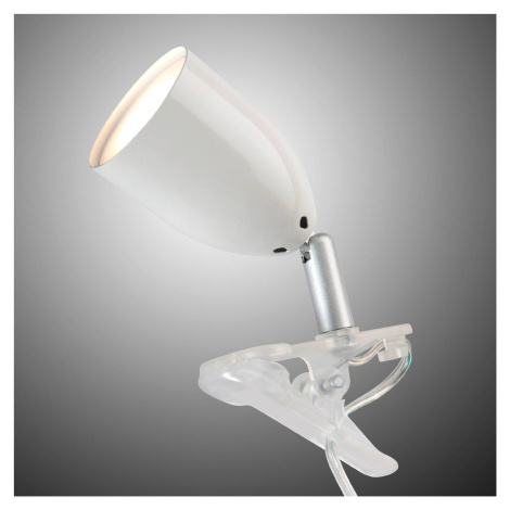 Moderná upínacia LED lampa LEO v bielej Brilliant