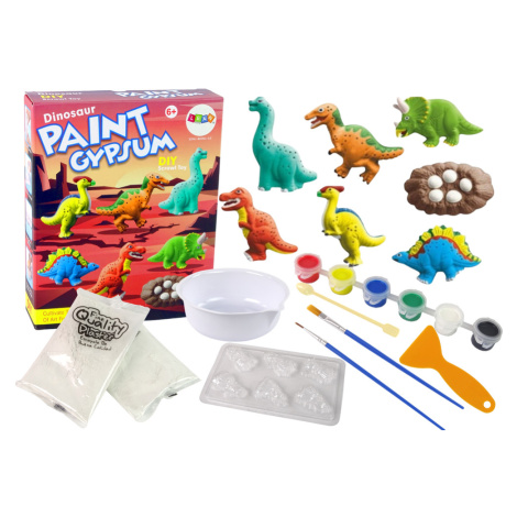 mamido  DIY Kit Sadrové odliatky Farba Maľovanie Dinosaury