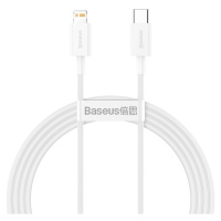 Dátový kábel Baseus Superior PD USB-C - Lightning 1,5 m 20W biely