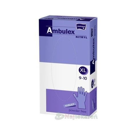 Ambulex Nitryl rukavice nepudrové violet 100 ks