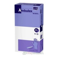 Ambulex NITRYL Vyšetrovacie a ochranné rukavice, veľ. XL, 1x100 ks, nitrilové