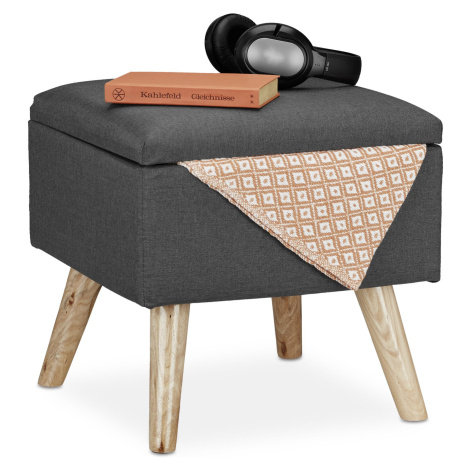 Taburetka s úložným priestorom RD29605, šedá