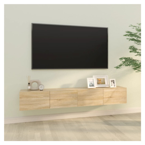 vidaXL Nástenné TV skrinky 2ks dub sonoma 100x30x30cm kompozitné drevo