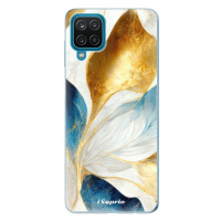 Odolné silikónové puzdro iSaprio - Blue Leaves - Samsung Galaxy A12