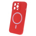 Silikónové puzdro na Apple iPhone 12 Silicon MagSafe červené