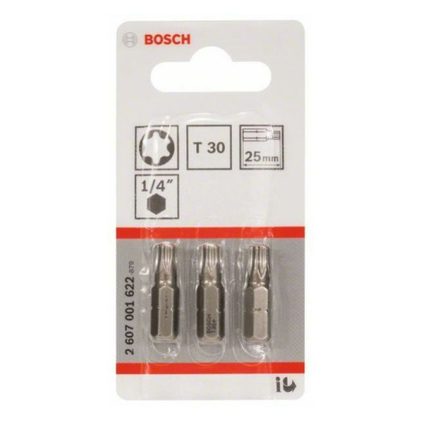 Skrutkovací bit Bosch Extra Hart T30, L 25 mm, 3 ks - 2607001622