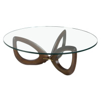 Estila Moderný okrúhly konferenčný stolík Forma Moderna zo skla 120cm