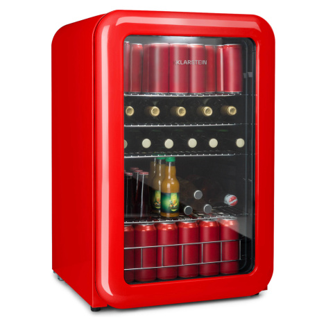 Klarstein PopLife, chladnička na nápoje, 115 l, 0-10°C, retro dizajn, červená