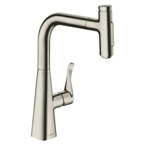 Hansgrohe M71, drezová batéria Metris Select s výsuvnou spŕškou, vzhľad nerezový, HAN-73822800