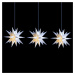 Svetelná LED reťaz Mini hviezdy exteriér 3pl biela
