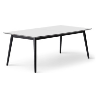 Bielo-čierny rozkladací jedálenský stôl s bielou doskou 100x210 cm Meza – Hammel Furniture