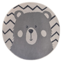 Sivý detský koberec ø 100 cm Bear – Hanse Home