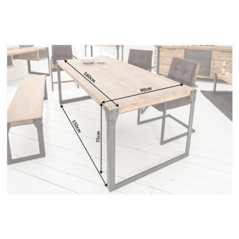Jedálenský stôl FINEUS Dekorhome 160x90x75 cm,Jedálenský stôl FINEUS Dekorhome 160x90x75 cm
