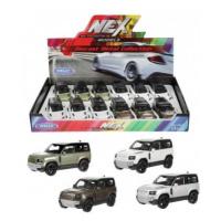 Auto Welly Land Rover 2020 Defender kov/plast 12cm 4 farby na spätné natiahnutie 12ks v boxe