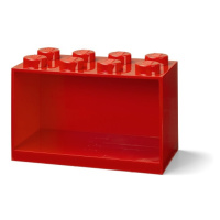 Brick 8 závesná polica, viac variant - LEGO Farba: červená