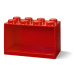 Brick 8 závesná polica, viac variant - LEGO Farba: červená