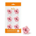 Cukrové ruže veľké ružové 6 ks 5 cm - Decora