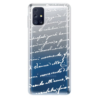 Odolné silikónové puzdro iSaprio - Handwriting 01 - white - Samsung Galaxy M31s