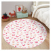 Ružový detský koberec ø 80 cm Comfort – Mila Home