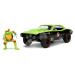 Autíčko Ninja korytnačky Chevy Camaro Jada kovové s otvárateľnými časťami a figúrkou Raphaelo dĺ