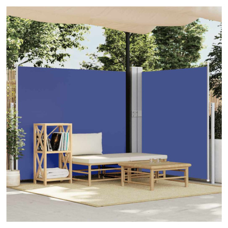vidaXL Zaťahovacia bočná markíza na terasu 170x1200 cm, modrá