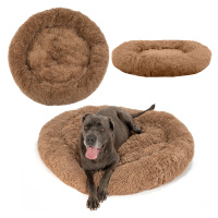 PuppyJoy Donut, okrúhly vankúš pre psa 100cm, veľkosť L, PJ-011, hnedá, HOM-50059