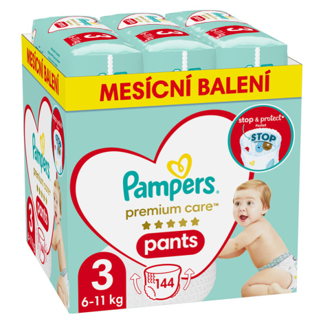 PAMPERS Premium Care veľ. 3 plienkové nohavičky 6 -11 kg 140 ks