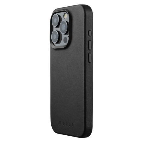 Kryt Mujjo Full Leather Case for iPhone 15 Pro - black