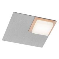 BANKAMP Quadro stropné LED svietidlo 8W striebro