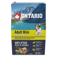 ONTARIO Dog Adult Mini fish & rice granule pre psov 1 ks, Hmotnosť balenia (g): 6,5 kg