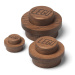 Súprava 3 nástenných háčikov z tmavo moreného dubového dreva LEGO® Wood