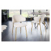 LuxD 28015 Dizajnová jedálenská stolička Takuya biela / zlatá