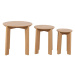 Okrúhle odkladacie stolíky v súprave 3 ks v dekore duba ø 50 cm Maxime - Actona