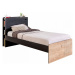 Detská posteľ sirius so zásuvkou 100x200cm - dub čierny/dub zlatý