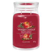 YANKEE CANDLE Signature Vonná sviečka veľká 2 knôty Red Apple Wreath 567 g