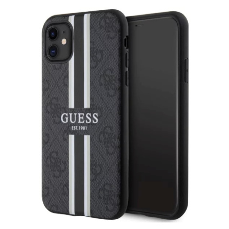 Kryt Guess iPhone 11 / XR black hardcase 4G Printed Stripes MagSafe (GUHMN61P4RPSK)