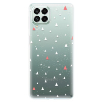 Odolné silikónové puzdro iSaprio - Abstract Triangles 02 - white - Samsung Galaxy M53 5G