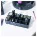 Matne čierny kúpeľňový organizér na kozmetiku z recyklovaného plastu Lip Station - iDesign