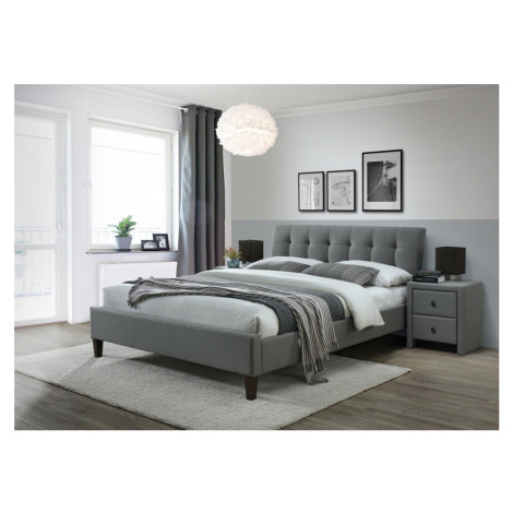 Čalúnená posteľ Sara II 160x200 cm sivá Halmar