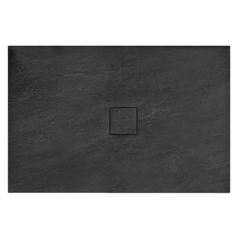 REA - Sprchová vanička Stone 80x100 čierna REA-K9756